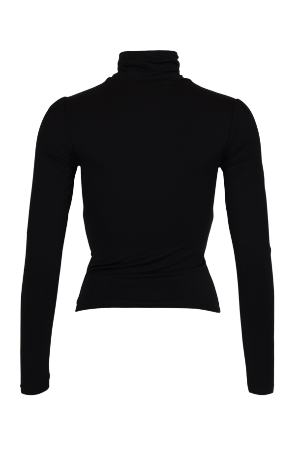 Jersey Turtleneck - Black - Image 2