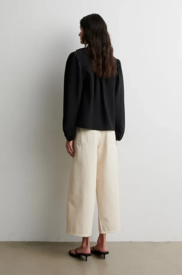 Rayna Frill Blouse - Black - Image 3