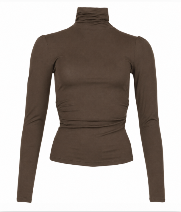 Jersey Turtleneck - Brown
