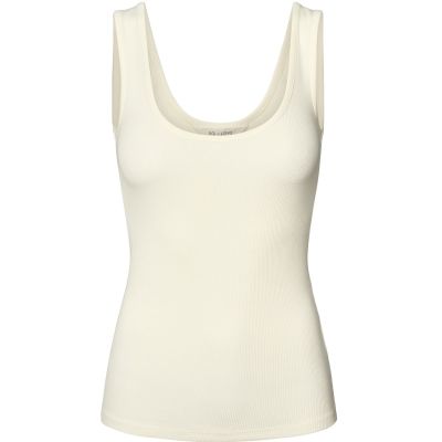 Bodil Viscose S´less Stretchable Top Egret