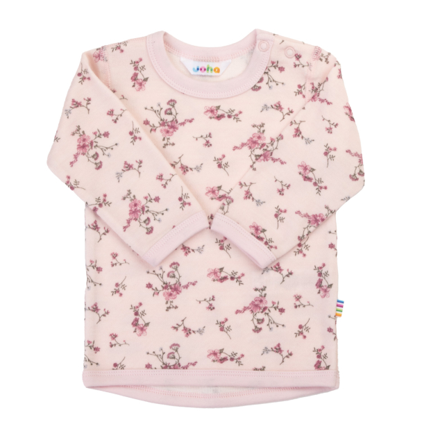Genser Ull/Bambus - Rosa Flora