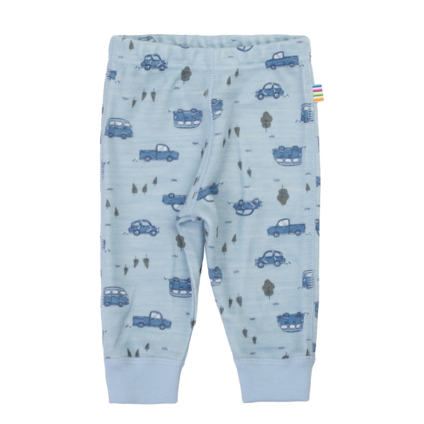 Leggings Ull/Bambus - Lyseblå Cars