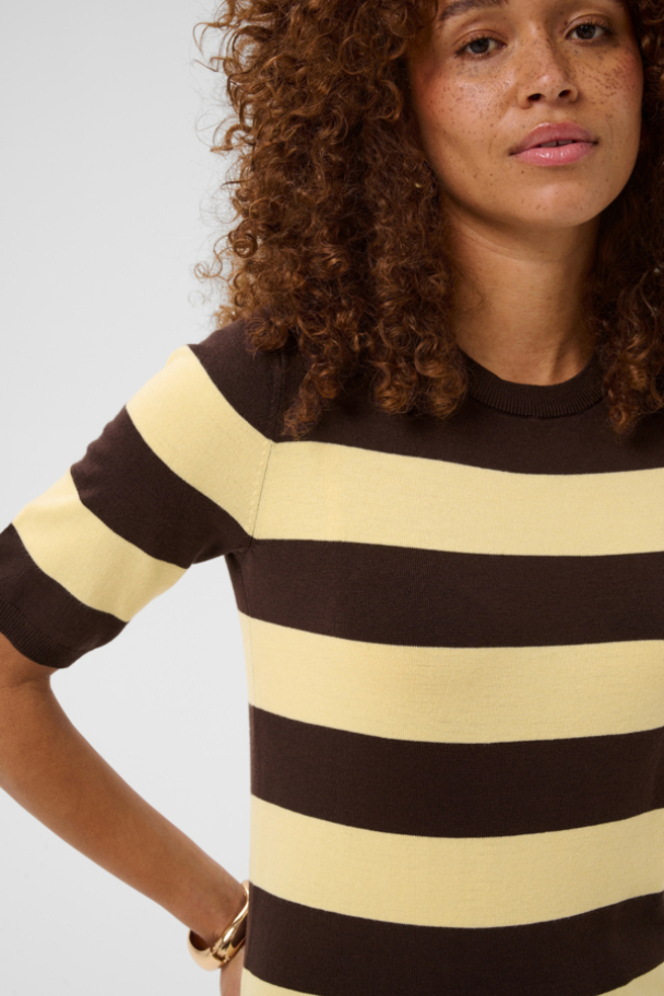 KAlizza Striped Topp brun/gul - Image 2
