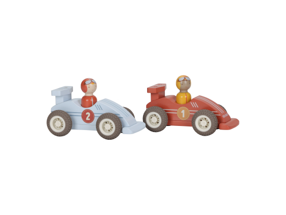 Pull back racerbiler og trefigurer