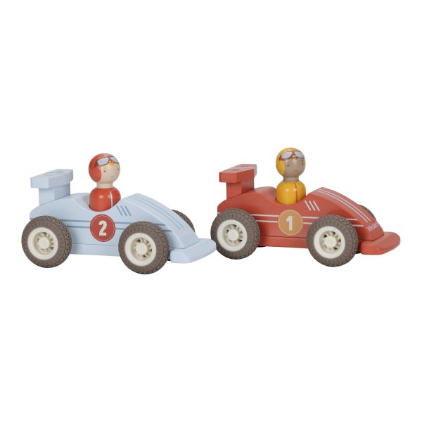 Pull back racerbiler og trefigurer