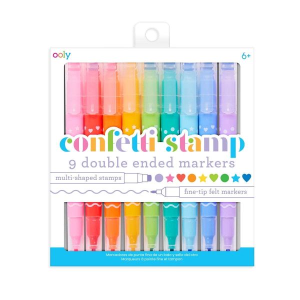 Confetti Stamp: Double-Ended Markers 9pk - OOLY