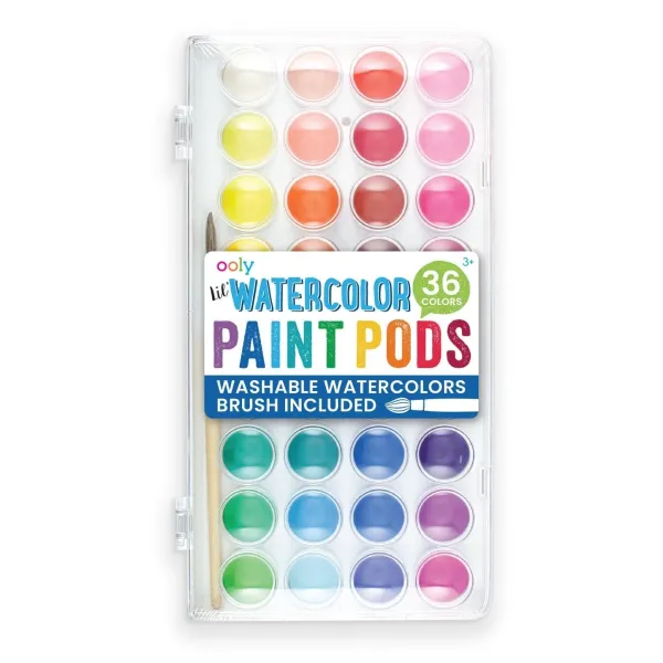  Lil' Watercolor Paint Pods 36 farger - OOLY