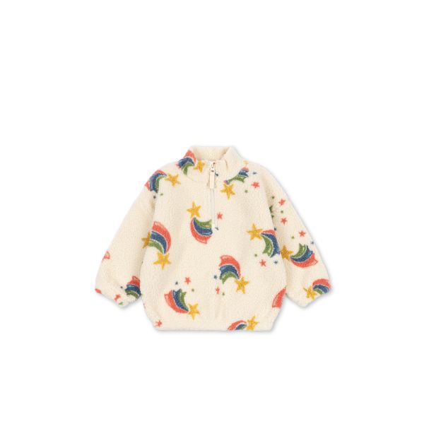 Jody Teddy Half Zip, Rainbow Star - Konges Sl&oslash;jd