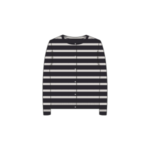 Carla stripe LS Cardigan Knit