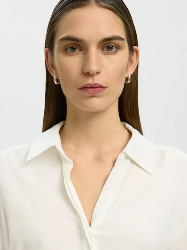 SLWJONNA REG LS OPEN COLLAR SHIRT - Image 3