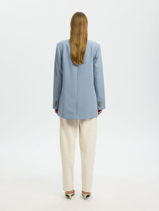 Rita Relaxed Blazer - Dusty Blue  - Image 2