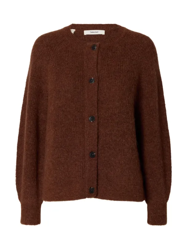 Lulu Knit Short Cardigan - Cherry Mahogany 