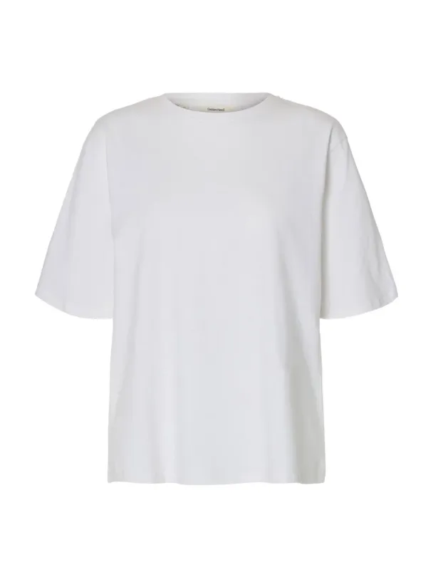 Ada Linen Blend Tee - Bright White  - Image 2