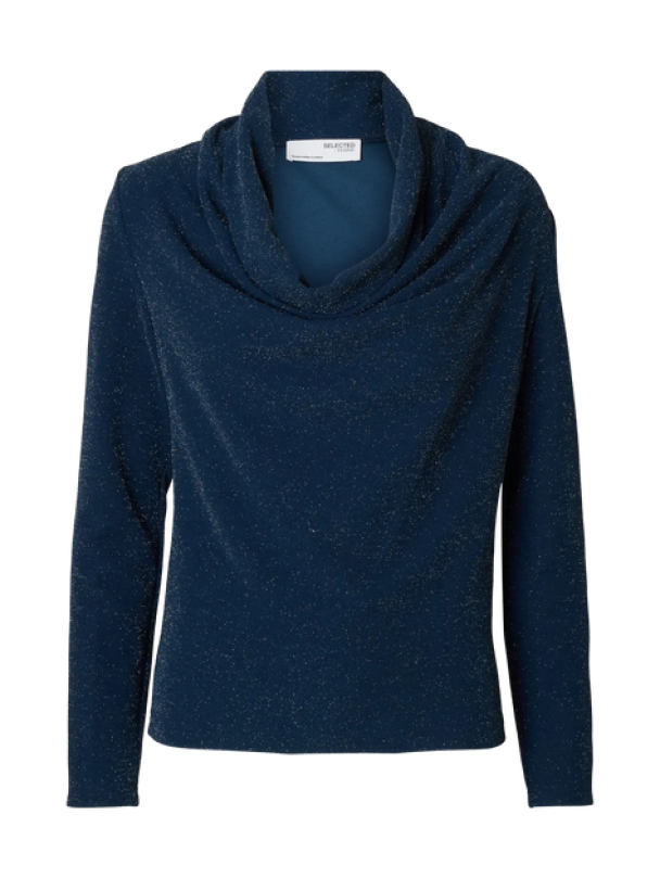 Sandra Cowl Neck Top - Key Largo  - Image 1