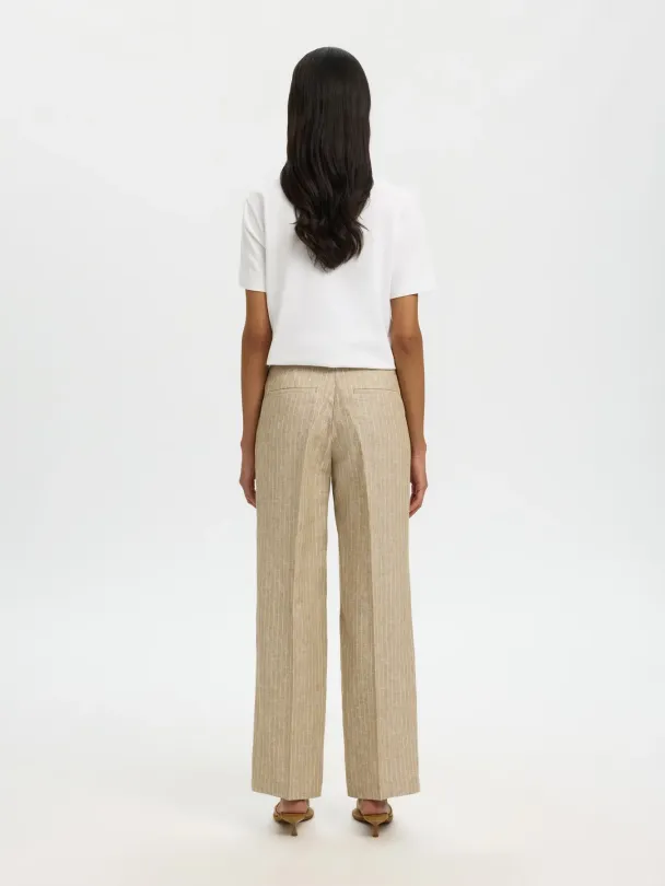 SELECTED WIDE IDA MW LINEN PANT - Image 2