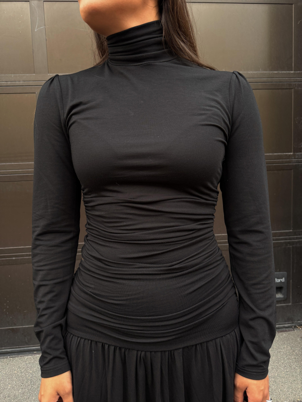 Jersey Turtleneck - Black - Image 1