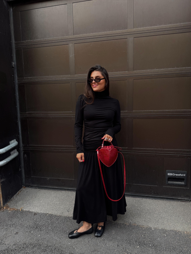 Jersey Skirt - Black - Image 4