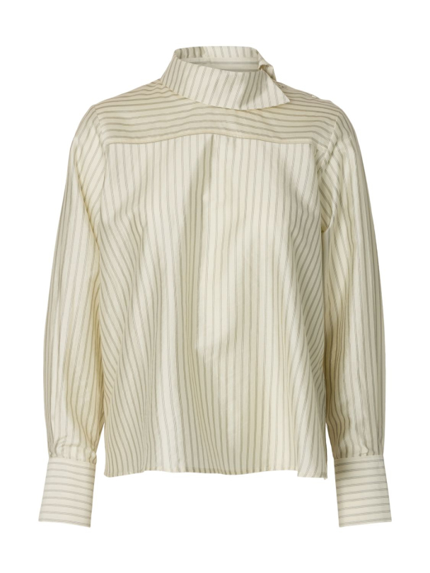 Connie Relaxed Top - Egret/Stripes - Image 2