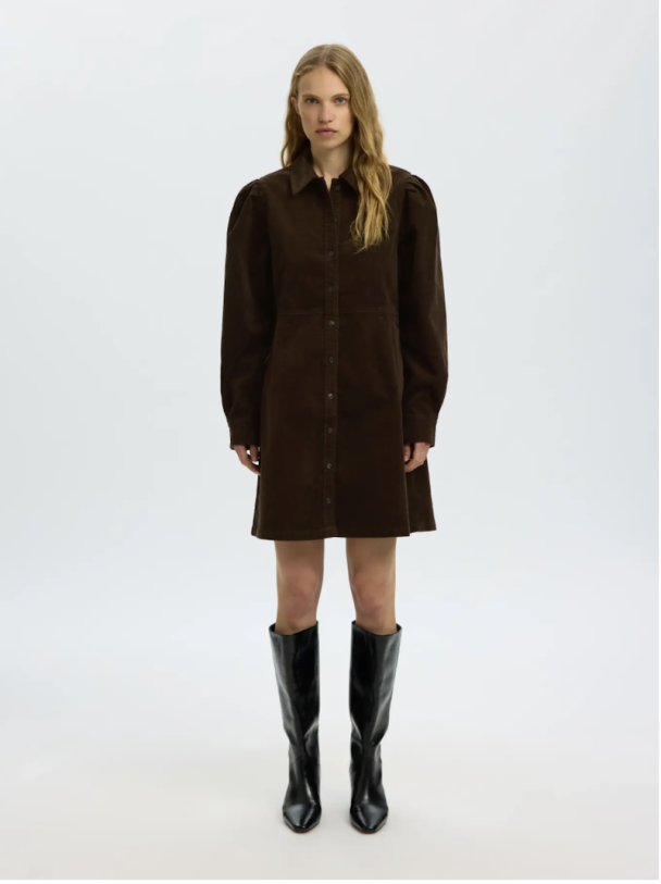 Runa Short Corduroy Dress - Delicioso  - Image 1
