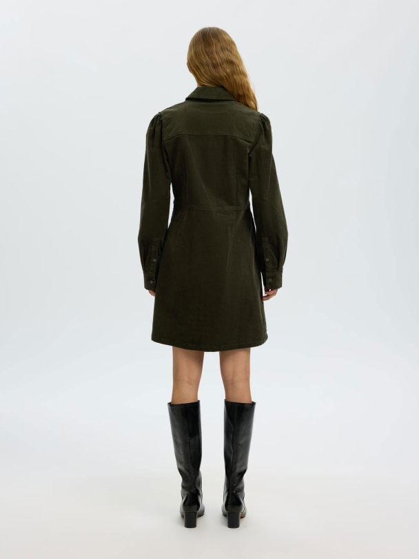 Runa Short Corduroy Dress - Deep Depths  - Image 2