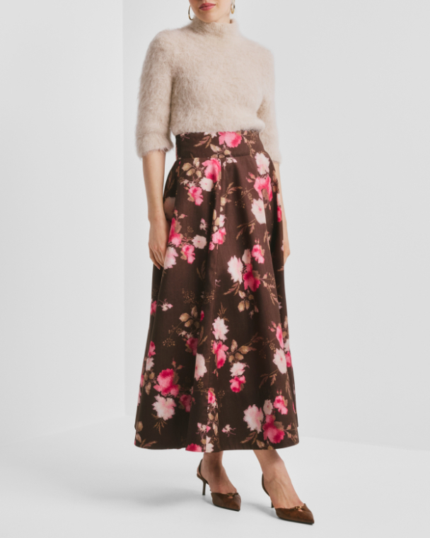 Taffeta Maxi Skirt - Soft Bloom - Image 1