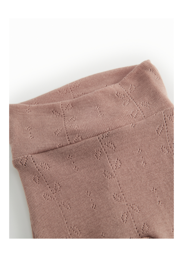 Bukse Pixa Wool Pointelle - Burnt Rose - Image 3