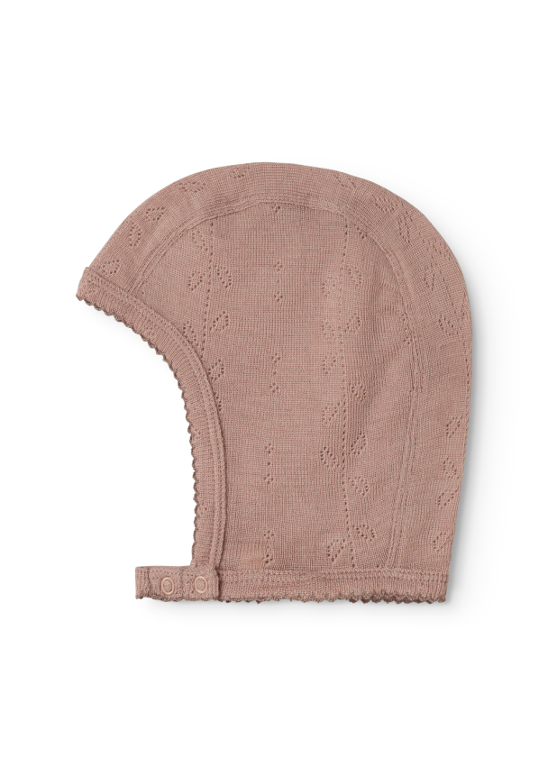 Hoody Wool Pointelle - Burnt Rose - Image 1