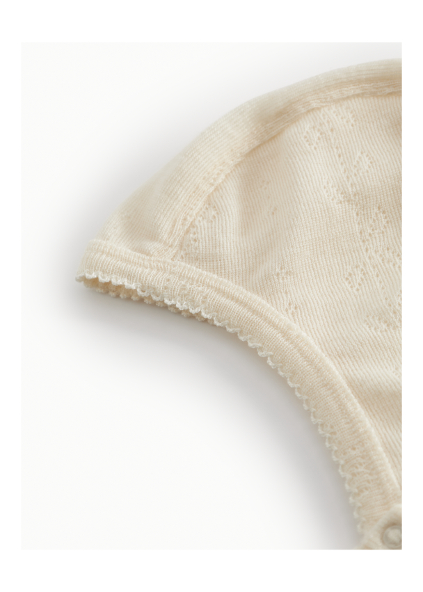Hoody Wool Pointelle - Natural - Image 4