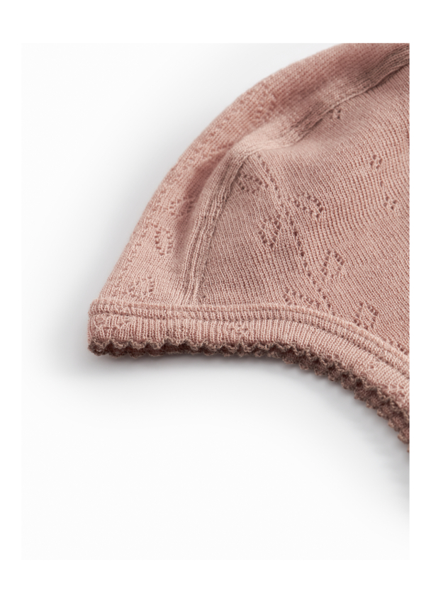 Hoody Wool Pointelle - Burnt Rose - Image 4