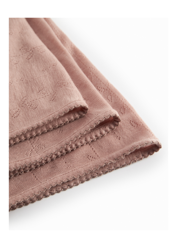 Alida Teppe Wool Pointelle - Burnt Rose - Image 4