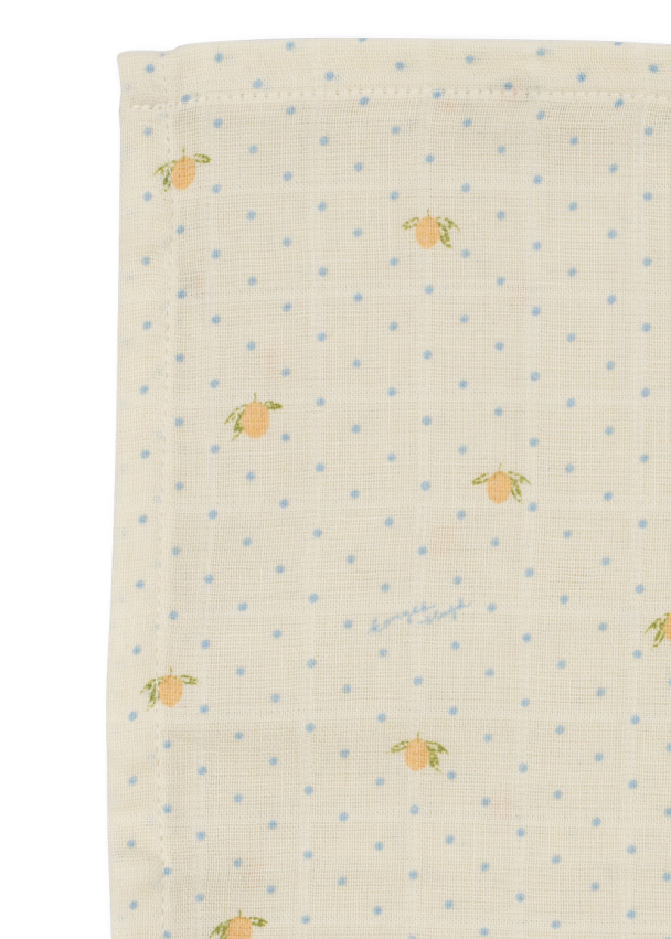 Muslin Cloths 3-pk - Lemon Dot - Image 3