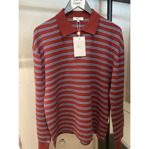 Adanne Polo Knit Wine/Blue