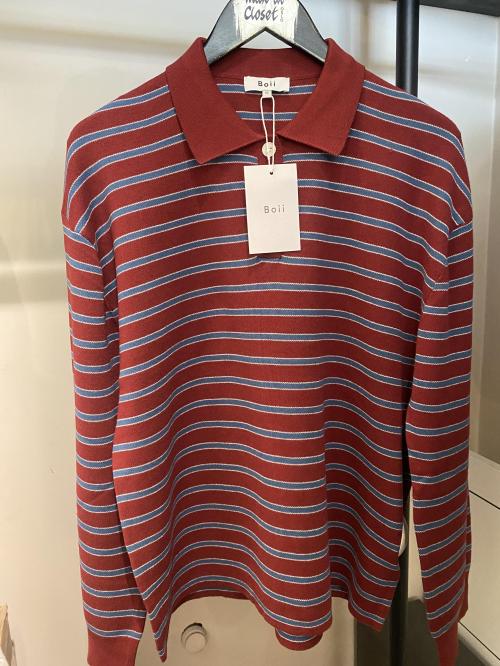 Adanne Polo Knit Wine/Blue