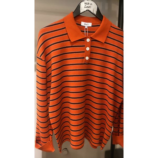 Adanne Polo Knit Tangarine