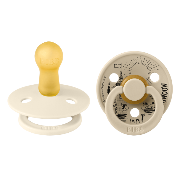 BIBS x Moomin Colour 2-pk -  Snorkfrøken Ivory/Vanilla - Image 2