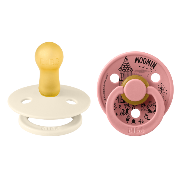 BIBS x Moomin Colour 2-pk -  Lille My Ivory/Dusty Pink - Image 2