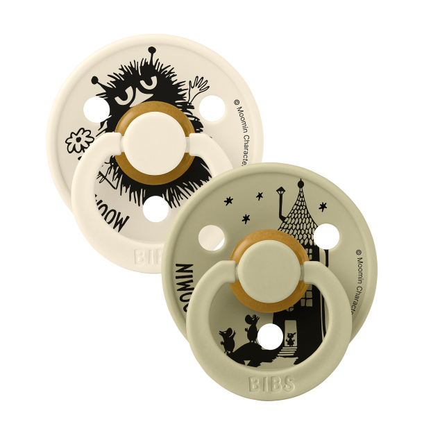 BIBS x Moomin Colour 2-pk -  Stinky Ivory/Khaki - Image 1