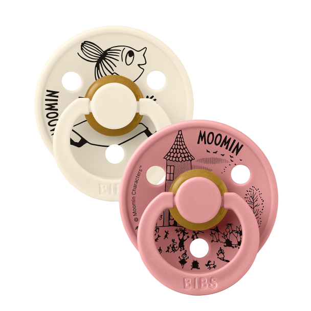 BIBS x Moomin Colour 2-pk -  Lille My Ivory/Dusty Pink - Image 1