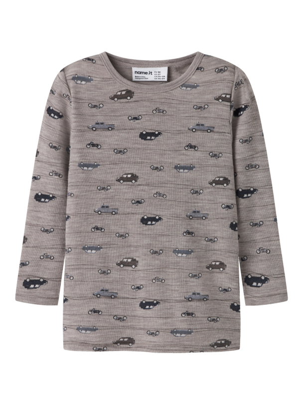 NMMWANG WOOL RIB LS TOP AOP NOOS - Image 1