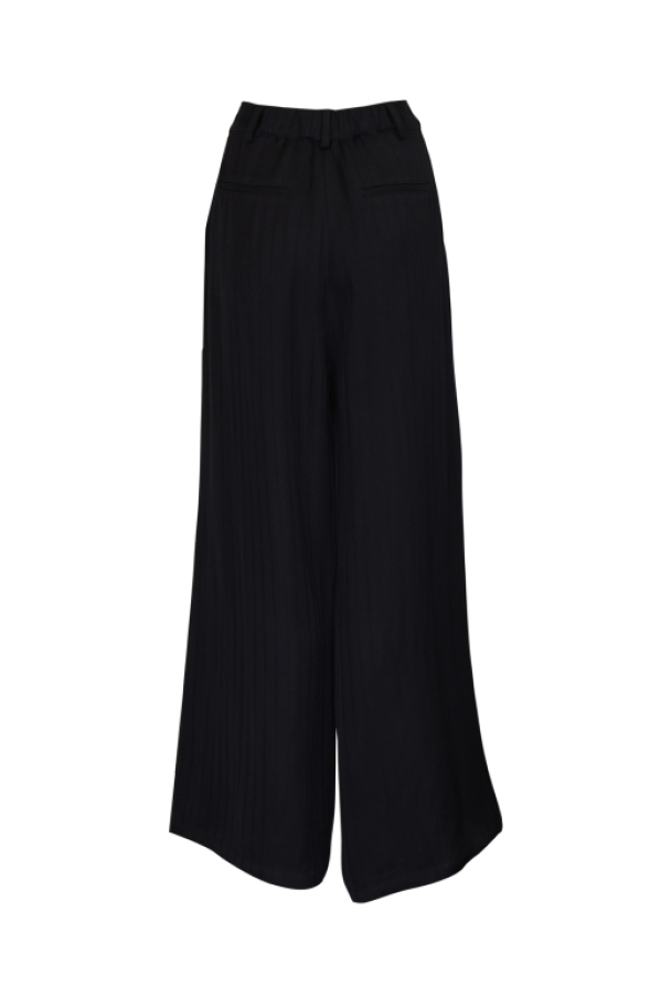 Tailored Straight Trousers - Black - Image 4