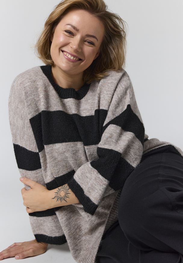 GOZZIP GFenja Knit Blouse with stripes G265059 - Image 2