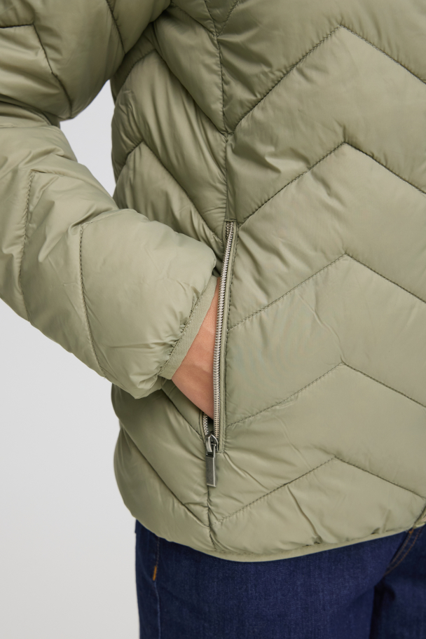 FRbapadding Vattert Jakke Khaki - Image 3
