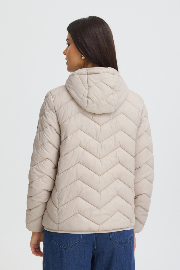 FRbapadding Vattert Jakke Lys Beige - Image 2