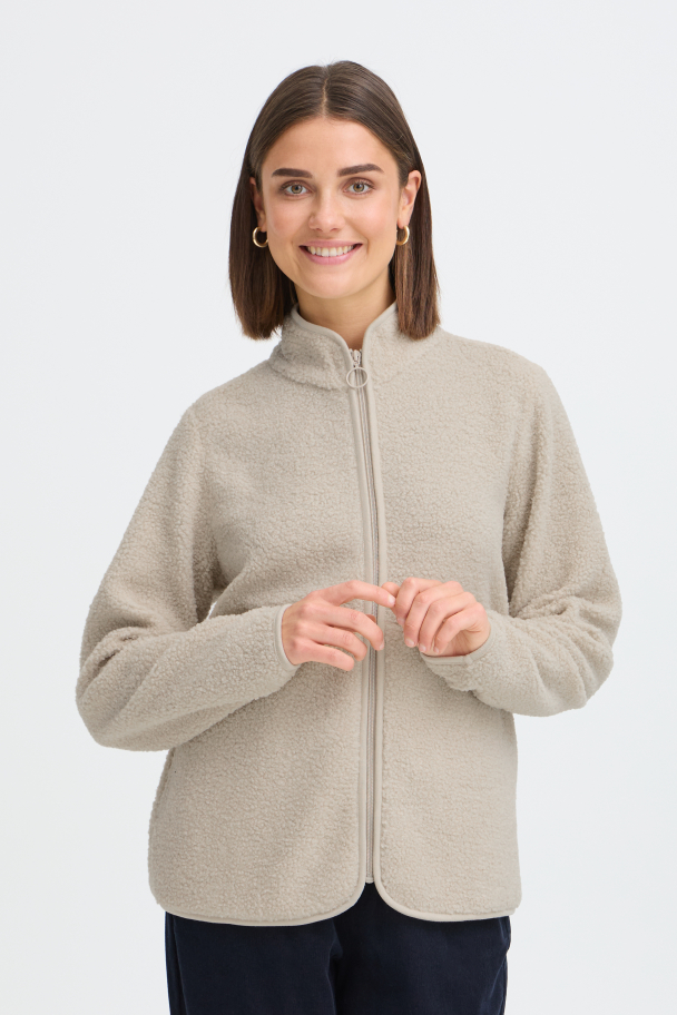 FRtenya Pile Jakke Beige - Image 1