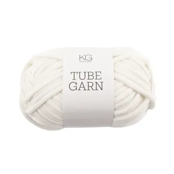 Tubegarn 4mm - hvit 0601
