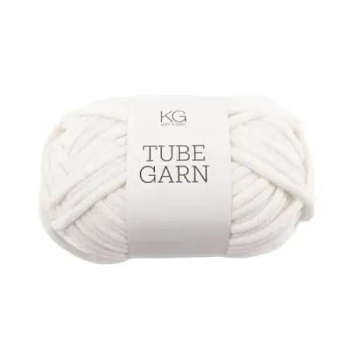 Tubegarn 4mm - hvit 0601