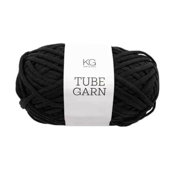 Tubegarn 4mm . sort 0000