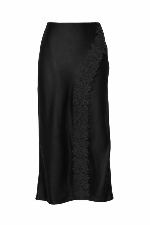 Satin Skirt - Black