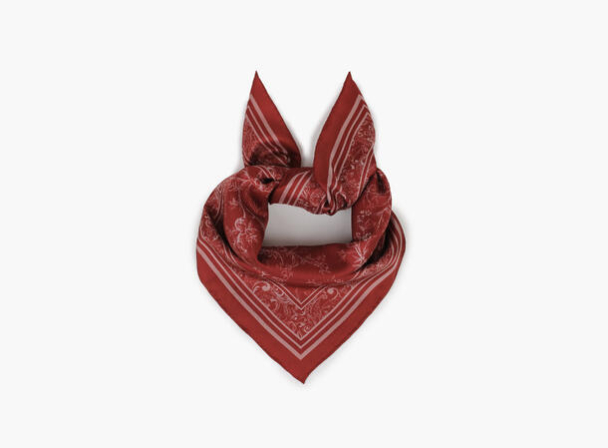 Lilly Silk Scarf - Burgundy 