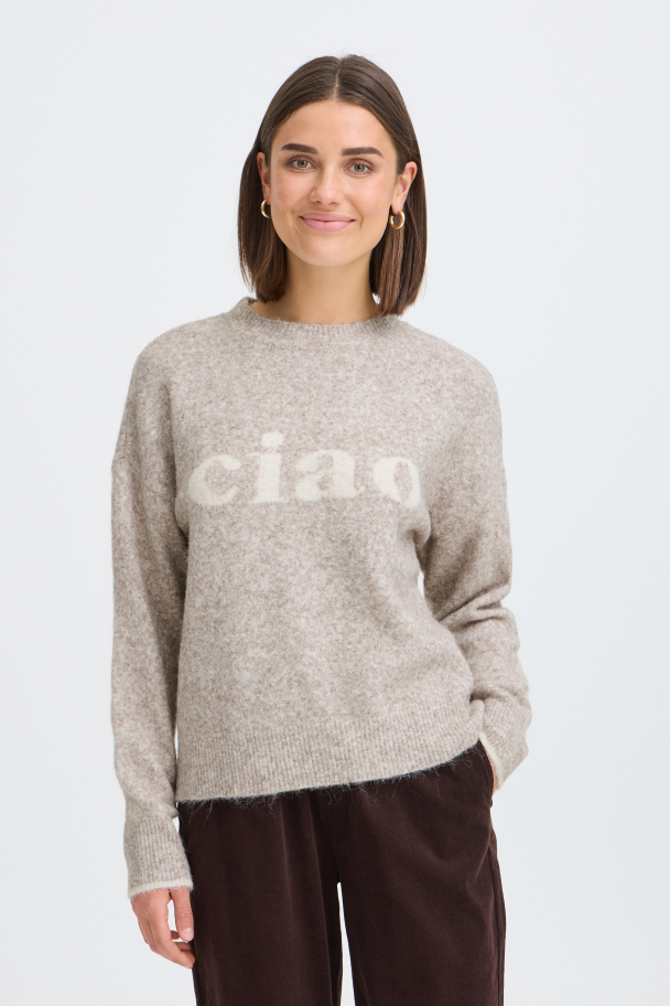 FRflorence Strikket Genser Beige - Image 1